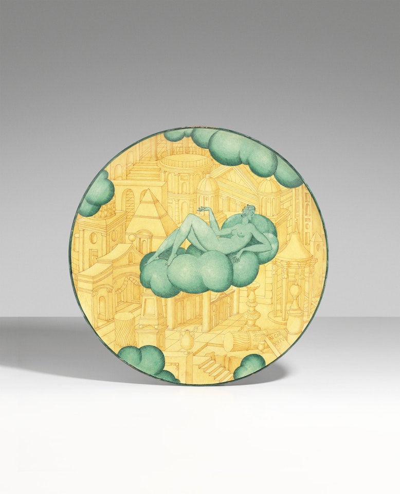 A RARE AND EARLY 'DONATELLA SULLE NUBI' CHARGER by Gio Ponti
