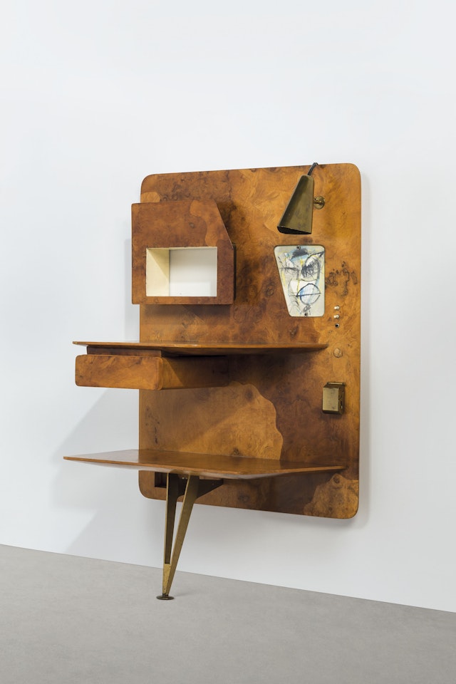 A 'PARETE ORGANIZZATA' WALL-MOUNTED UNIT, DESIGNED FOR NORDISKA KOMPANIET, STOCKHOLM by Gio Ponti