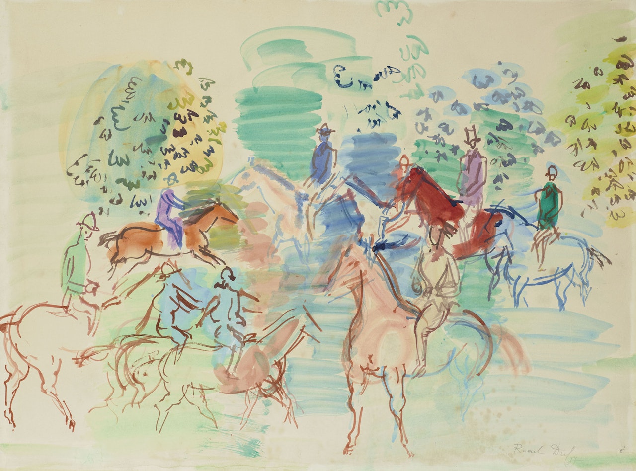 Cavaliers sous bois by Raoul Dufy