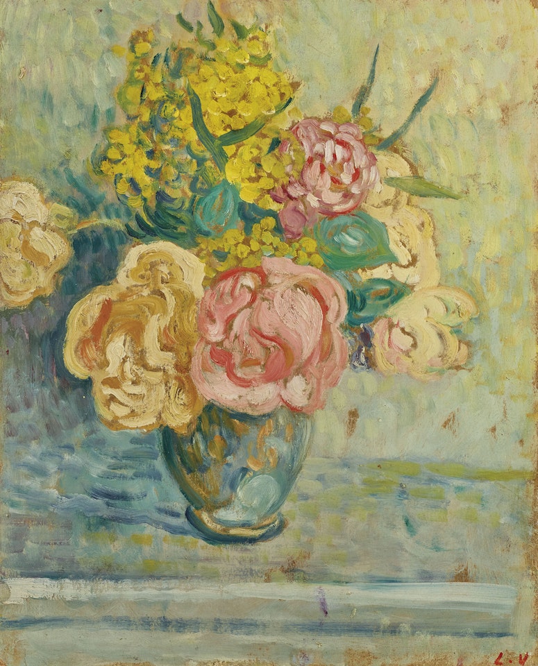 Bouquet de roses et de mimosas by Louis Valtat