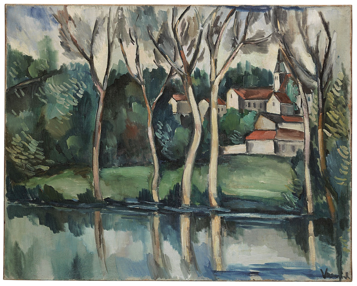 Village près de la rivière by Maurice de Vlaminck