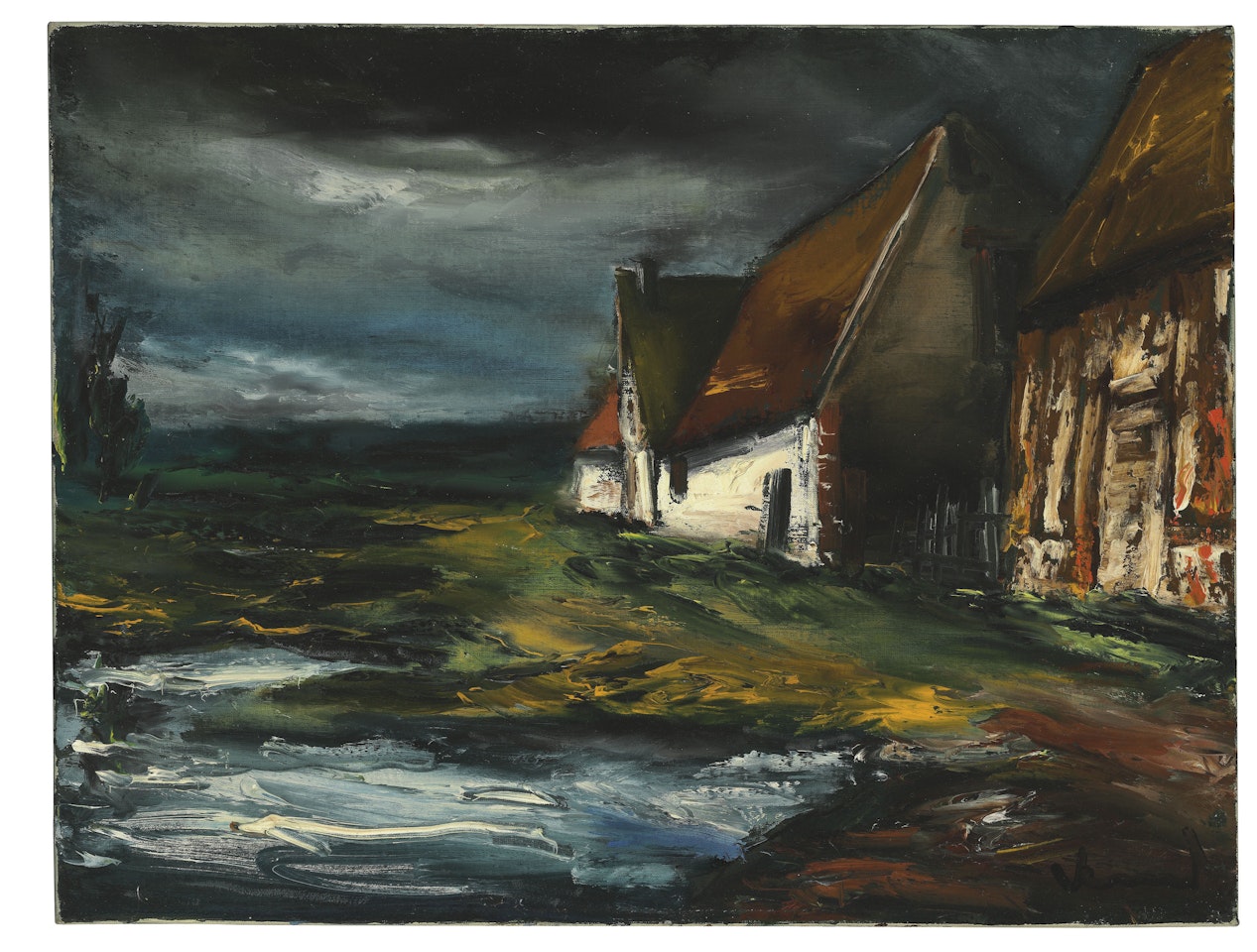 Paysage aux maisons by Maurice de Vlaminck