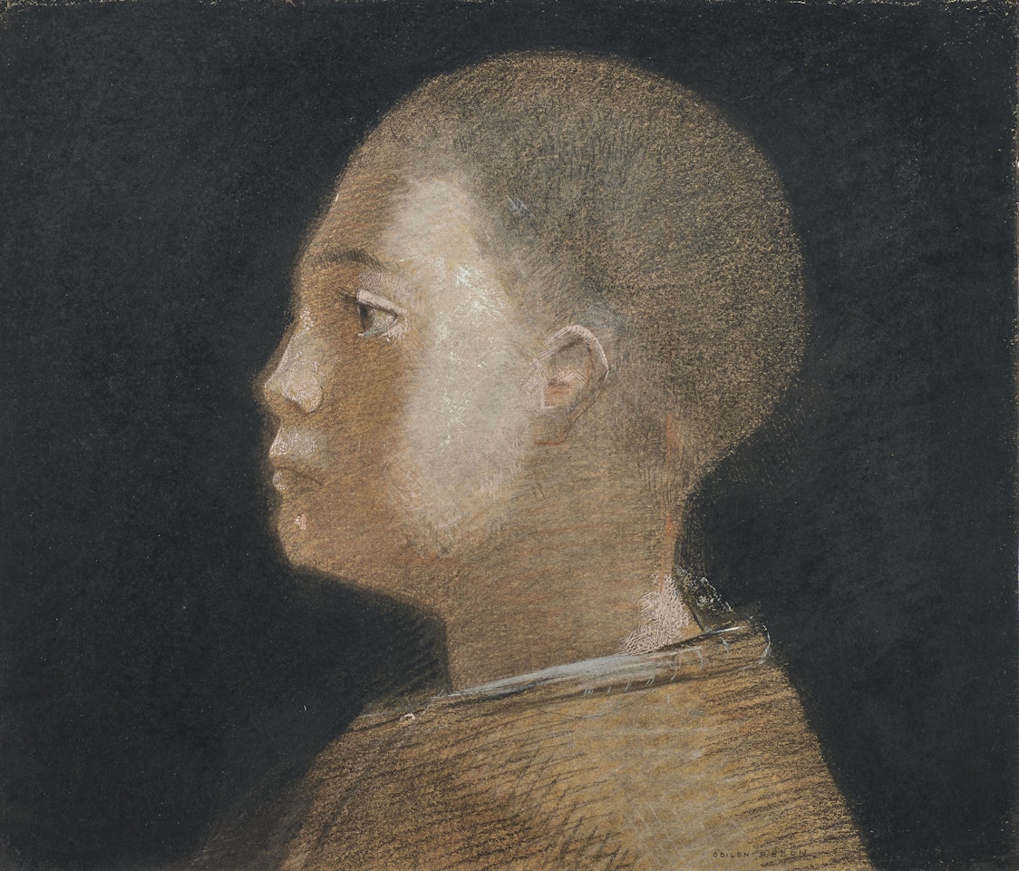 Tête de jeune garçon by Odilon Redon