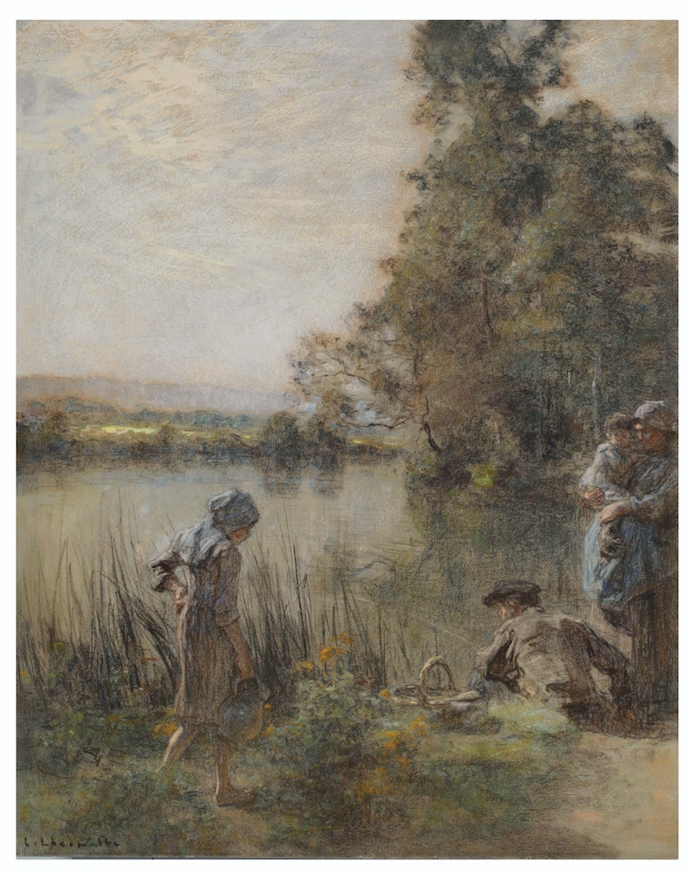 Pêcheur et sa famille by Léon Augustin Lhermitte