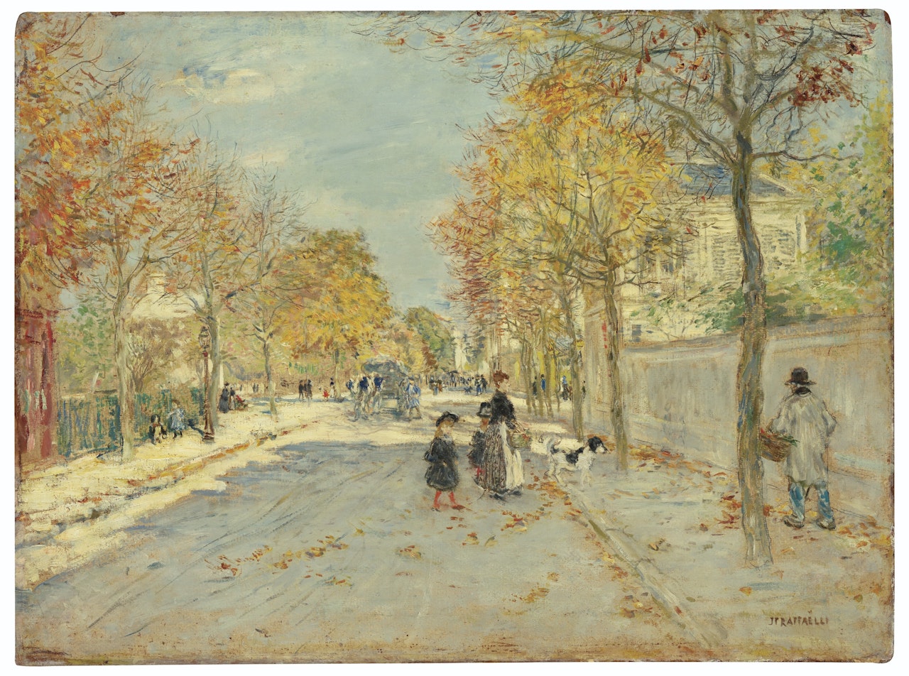 Rue de la Faisanderie, l'automne by Jean Francois Raffaelli