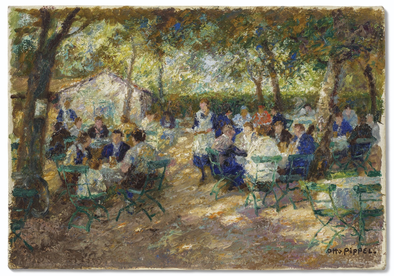 Münchener Biergarten (Wirtsgarten) by Otto Pippel