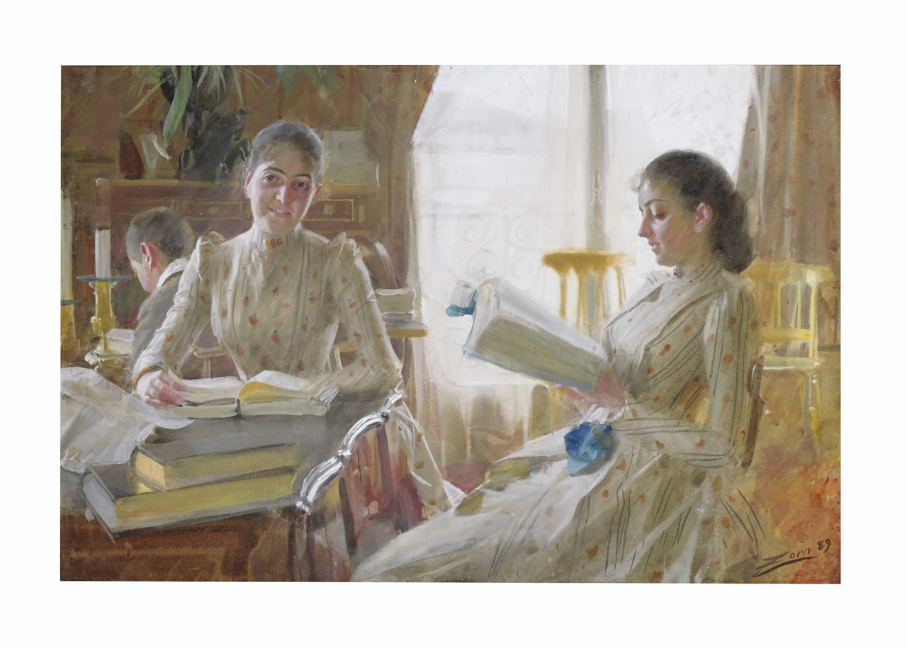Cécile, Mathilde and Pierre May in their Apartment on the Avenue Hoche, Paris by Anders Zorn