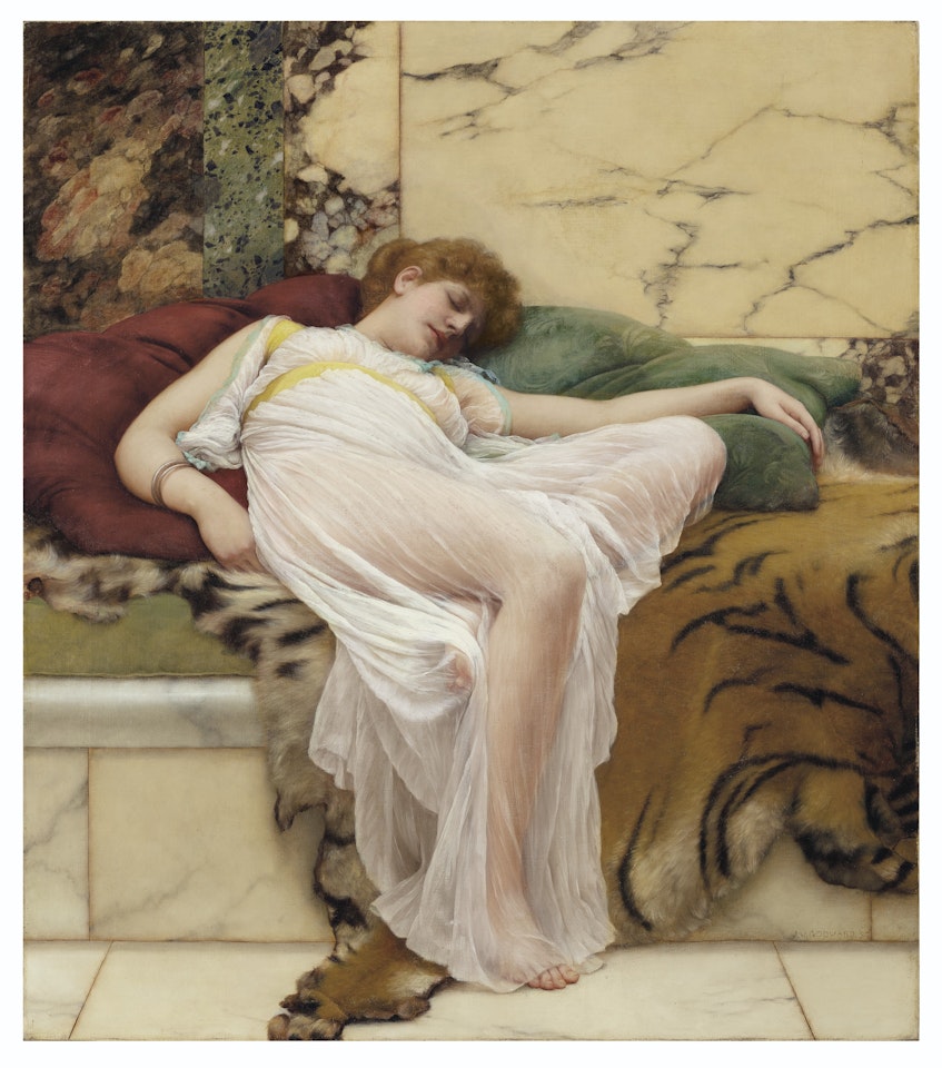 A Siesta by JOHN WILLIAM GODWARD, R.B.A.