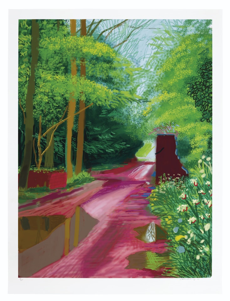 The Arrival of Spring in Woldgate, East Yorkshire in 2011 (twenty eleven) - 11 May 2011 by David Hockney