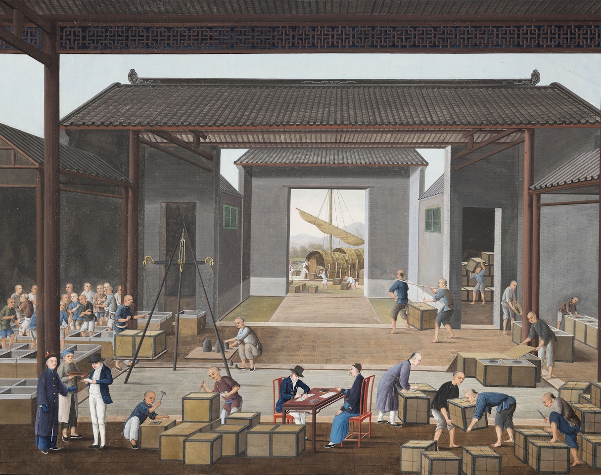 Tea production – a set of twelve by Chinese School