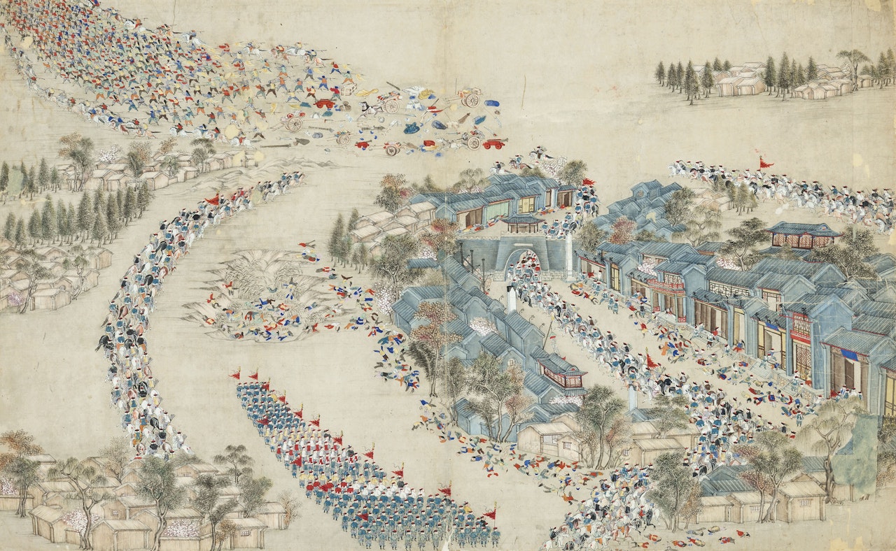 The Taiping Rebellion – a set of ten battle scenes by Chinese School