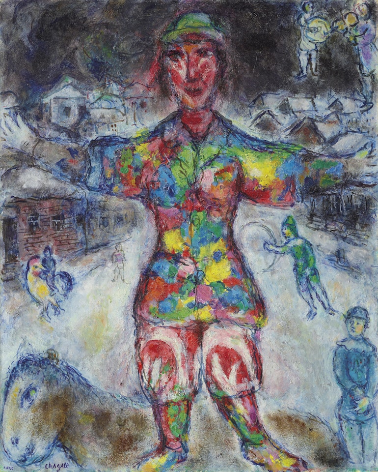 Le clown multicolore by Marc Chagall