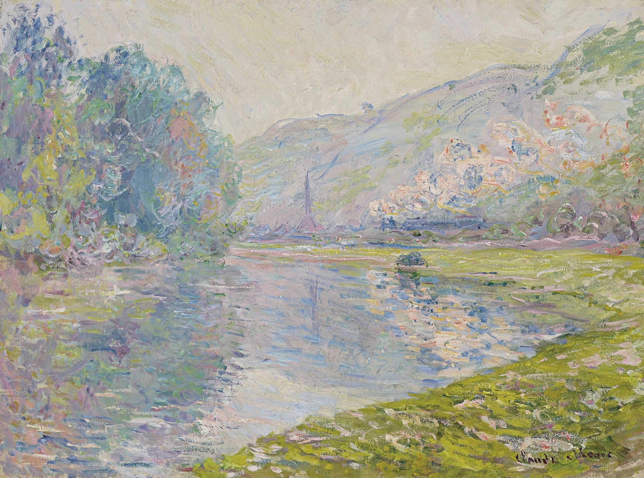 Le train à Jeufosse by Claude Monet