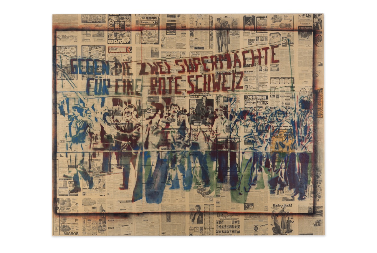 Gegen die zwei Supermächte—für eine Rote Schweiz [Against the Two Superpowers—For a Red Switzerland] by Sigmar Polke