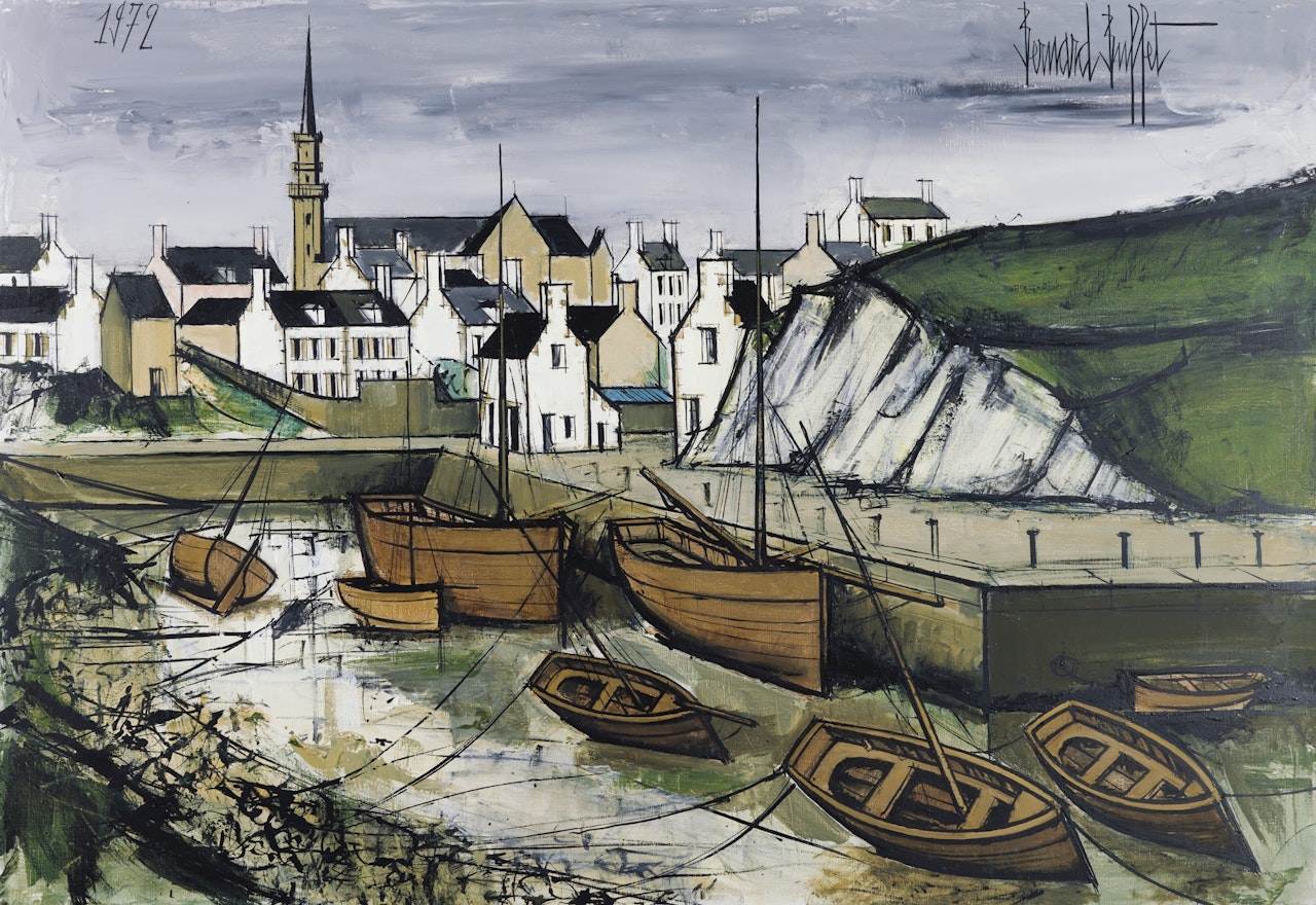 Ile d'Ouessant, le port à marée basse by Bernard Buffet