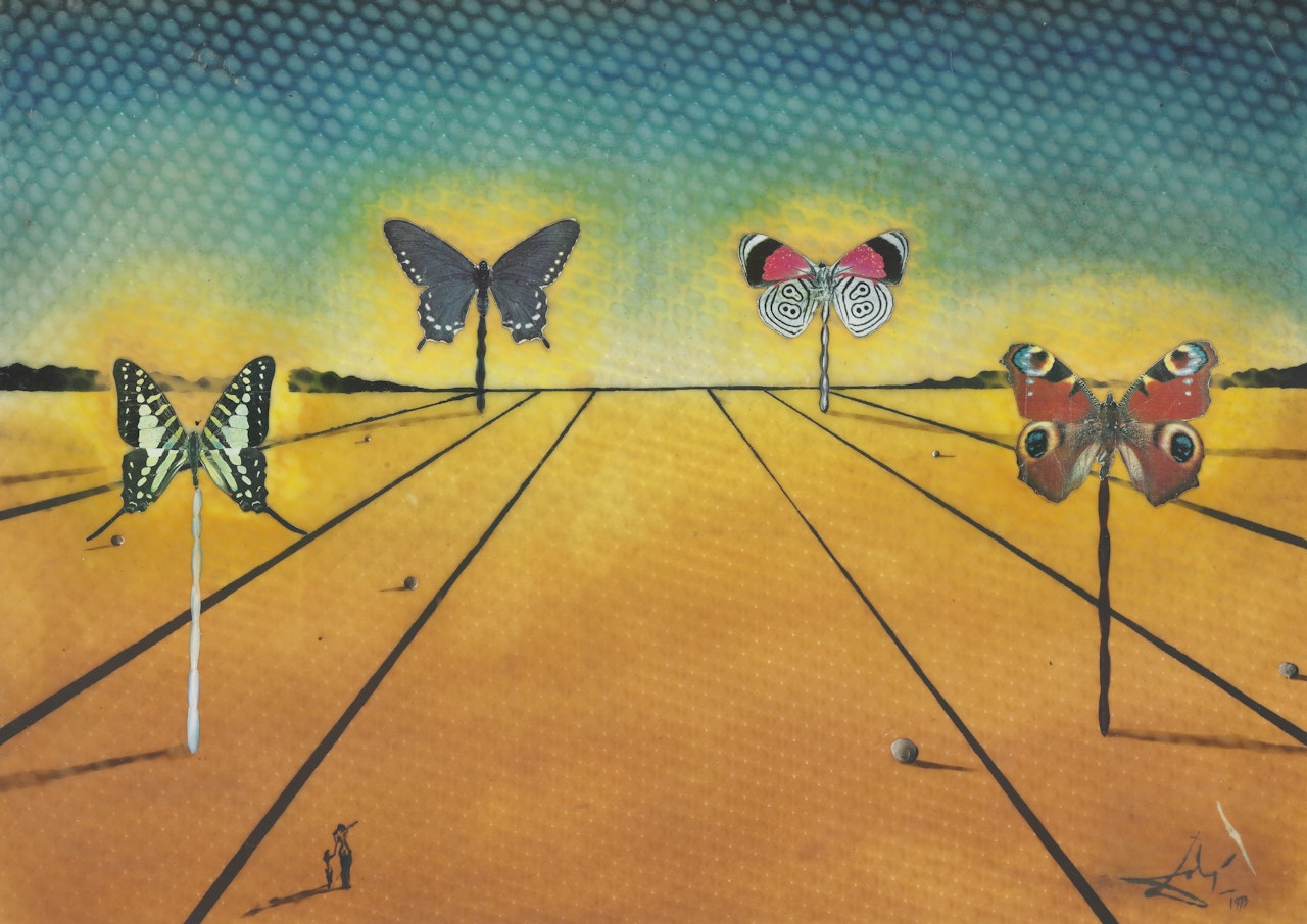 Paysage aux papillons by Salvador Dali