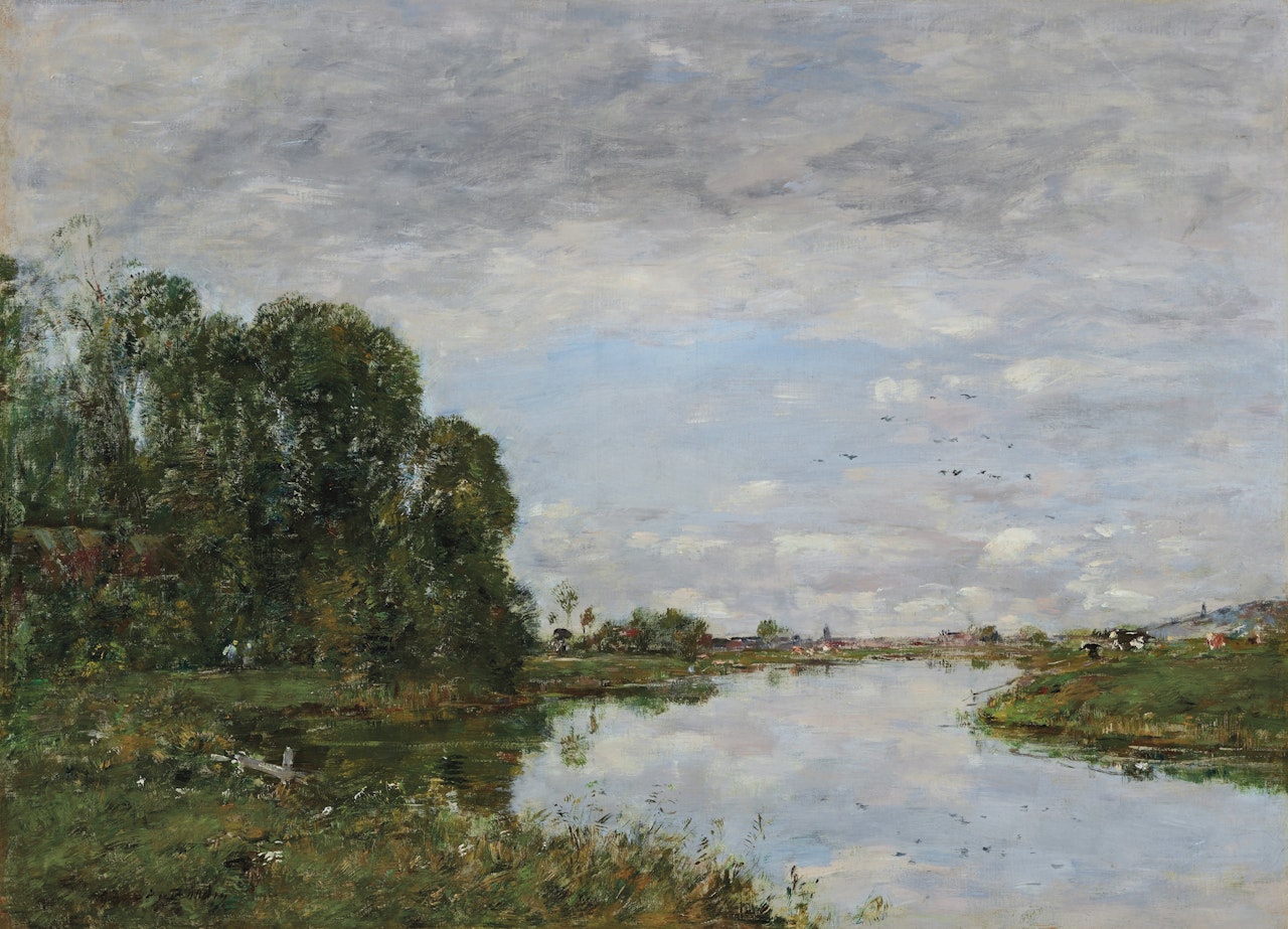 La Touques à Saint-Arnoult by Eugène Boudin