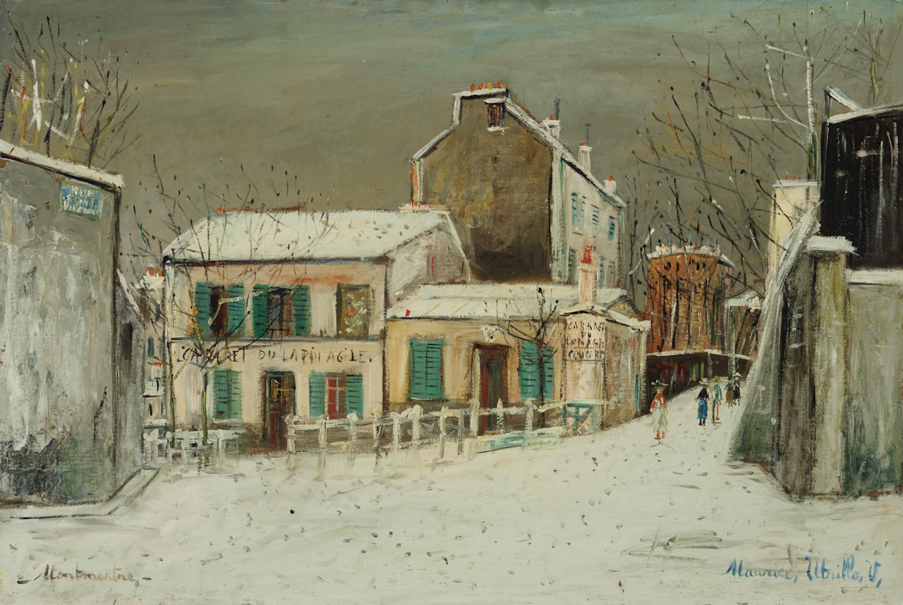 Lapin Agile sous la neige, Montmartre by Maurice Utrillo