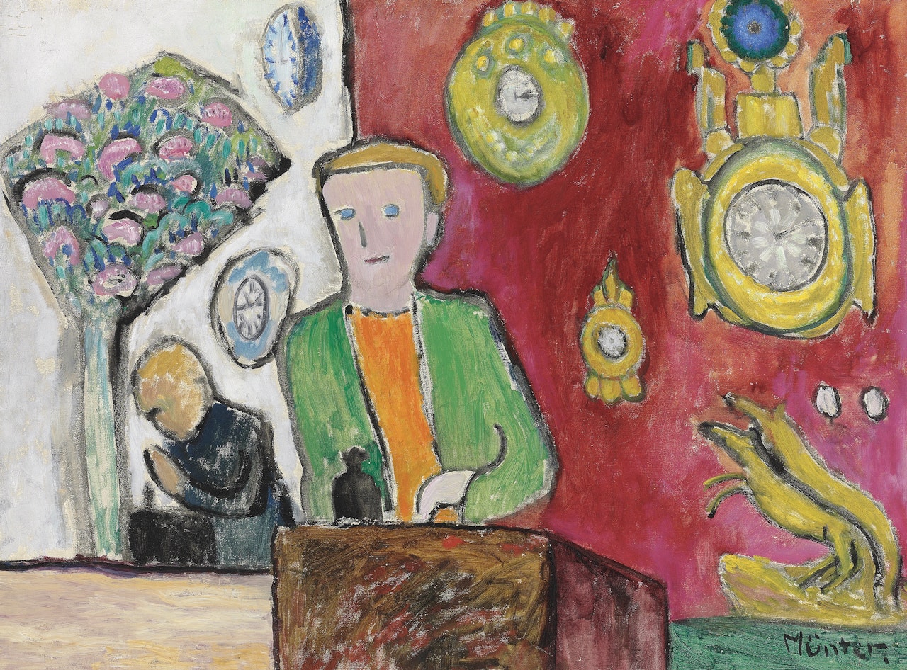 Im Uhrmacherladen by Gabriele Münter