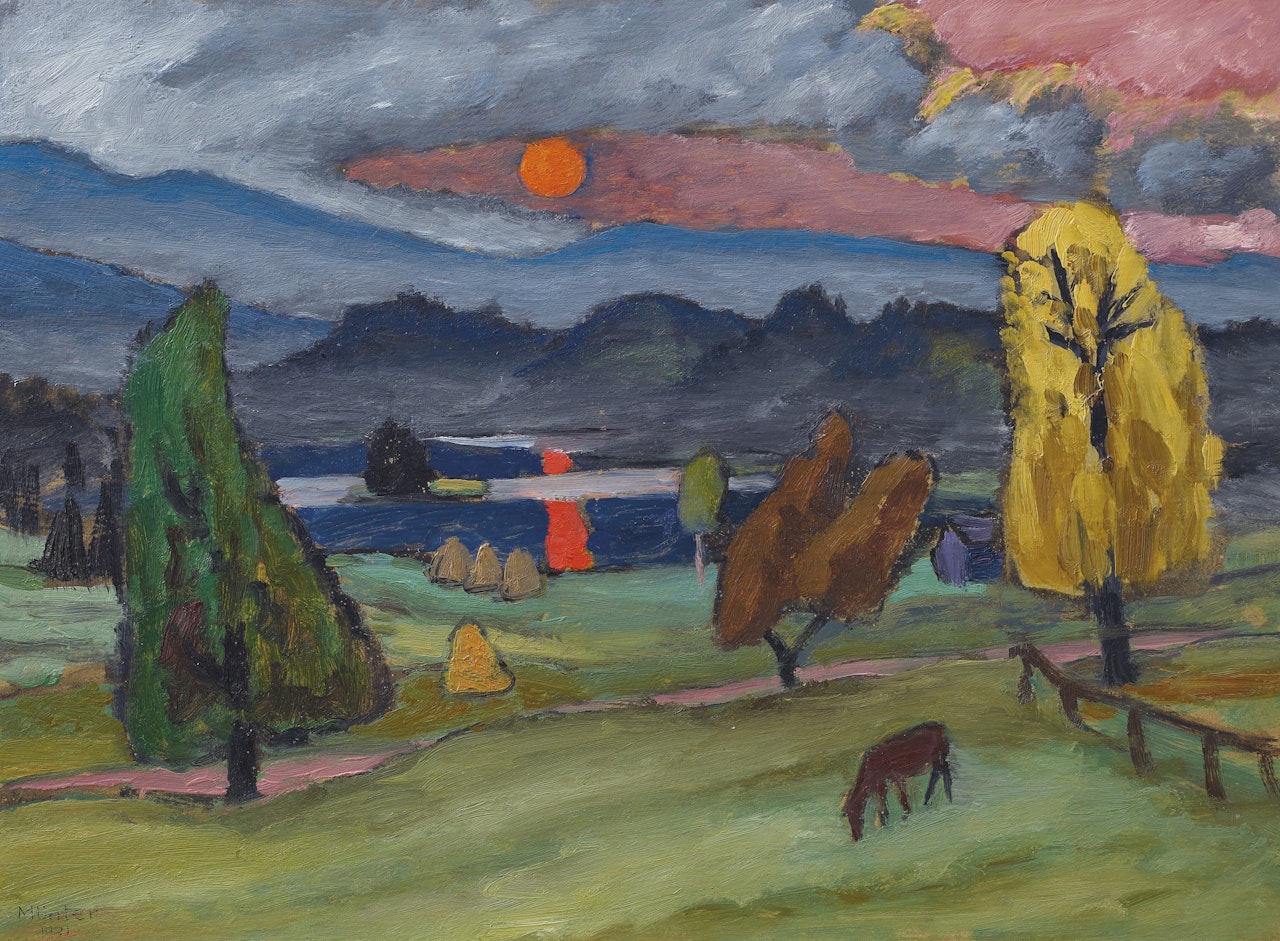 Staffelsee mit Nebelsonne by Gabriele Münter
