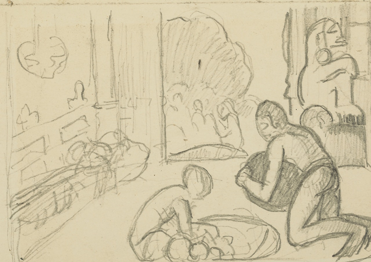 Scène d'intérieur tahitienne by Paul Gauguin