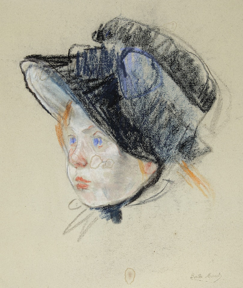 Jeannie en chapeau de velours by Berthe Morisot