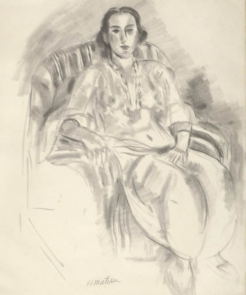 Etude au fauteuil rayé by Henri Matisse