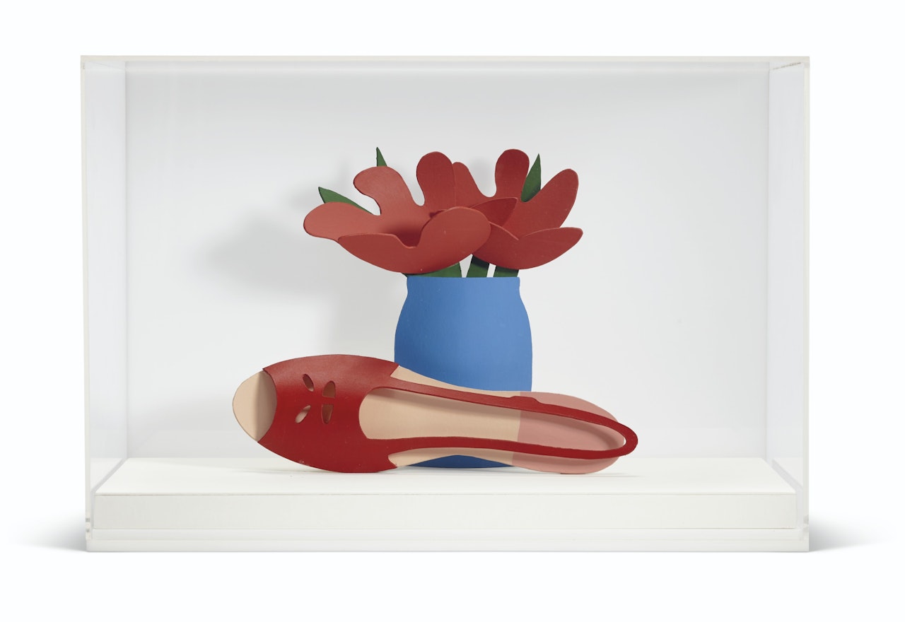 Maquette for Tiny Shoe and Tulip (Red Shoe) by Tom Wesselmann