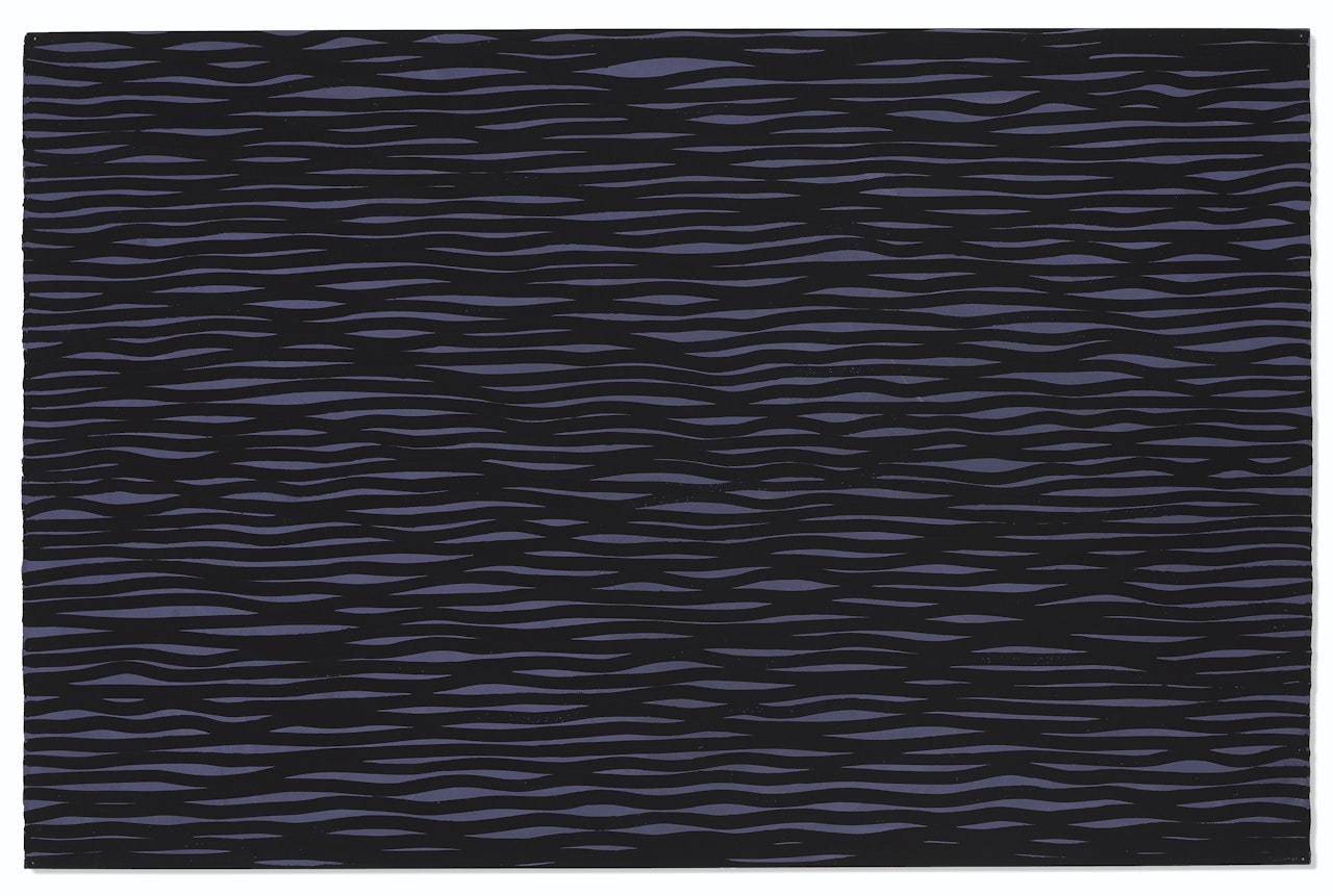 Horizontal Lines, Black on Color by Sol LeWitt