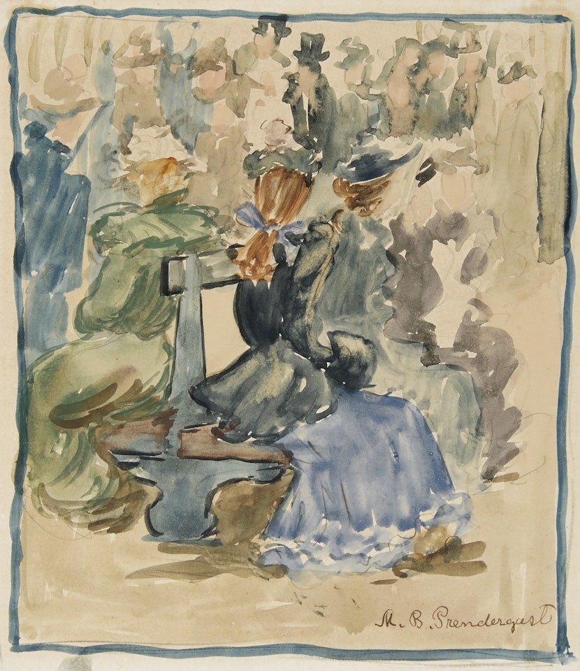 Ladies Seated on a Bench by Maurice Prendergast