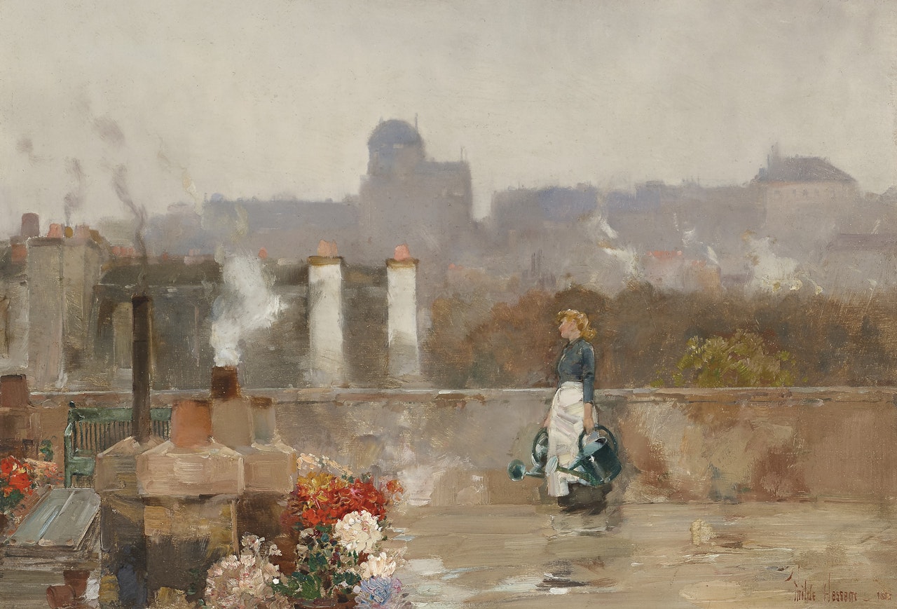 Rooftop Garden, Paris by Childe Hassam
