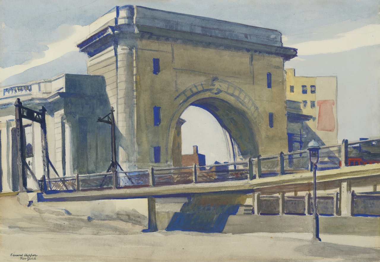 Manhattan Bridge Entrance by Edward Hopper
