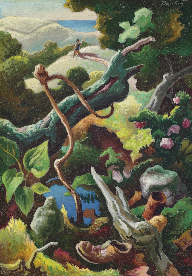 Study for 'Butterfly Chaser' by Thomas Hart Benton