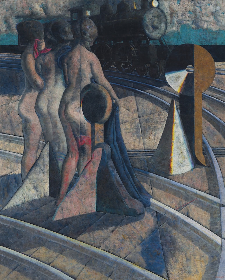 Empalme ferroviario/Tres desnudos by Armando Morales