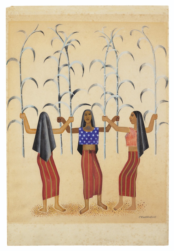 Women in Sugarcane Field by Miguel Covarrubias