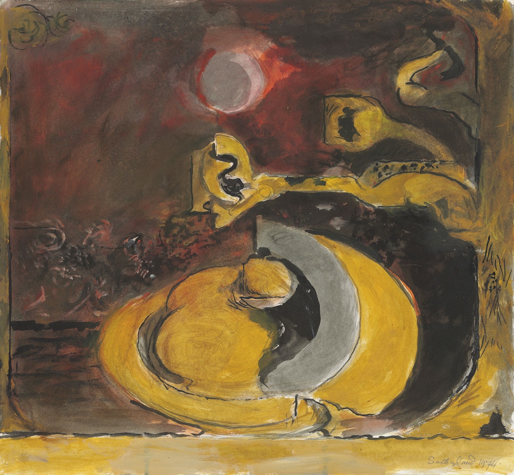 Oval Stone by Wooded River by Graham Sutherland