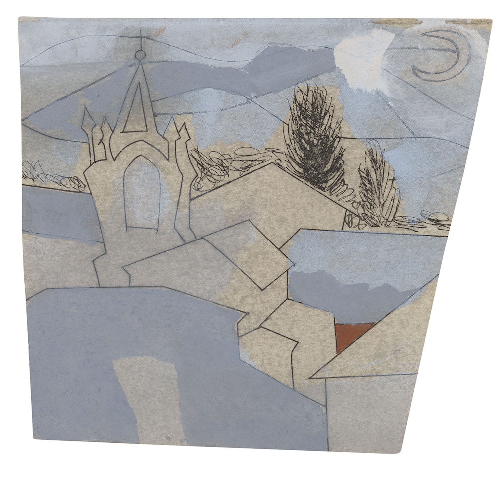(Italian mountain village) variation no. 3 by Ben Nicholson, O.M.
