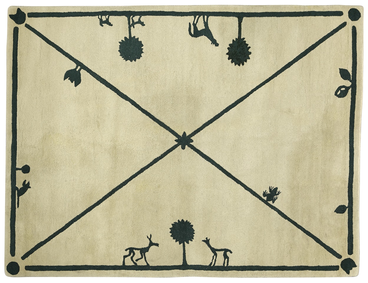 TAPIS 'LA PROMENADE DES AMIS', LE MODÈLE CRÉÉ EN 1984, CELUI-CI RÉALISÉ EN 1985 by Diego Giacometti