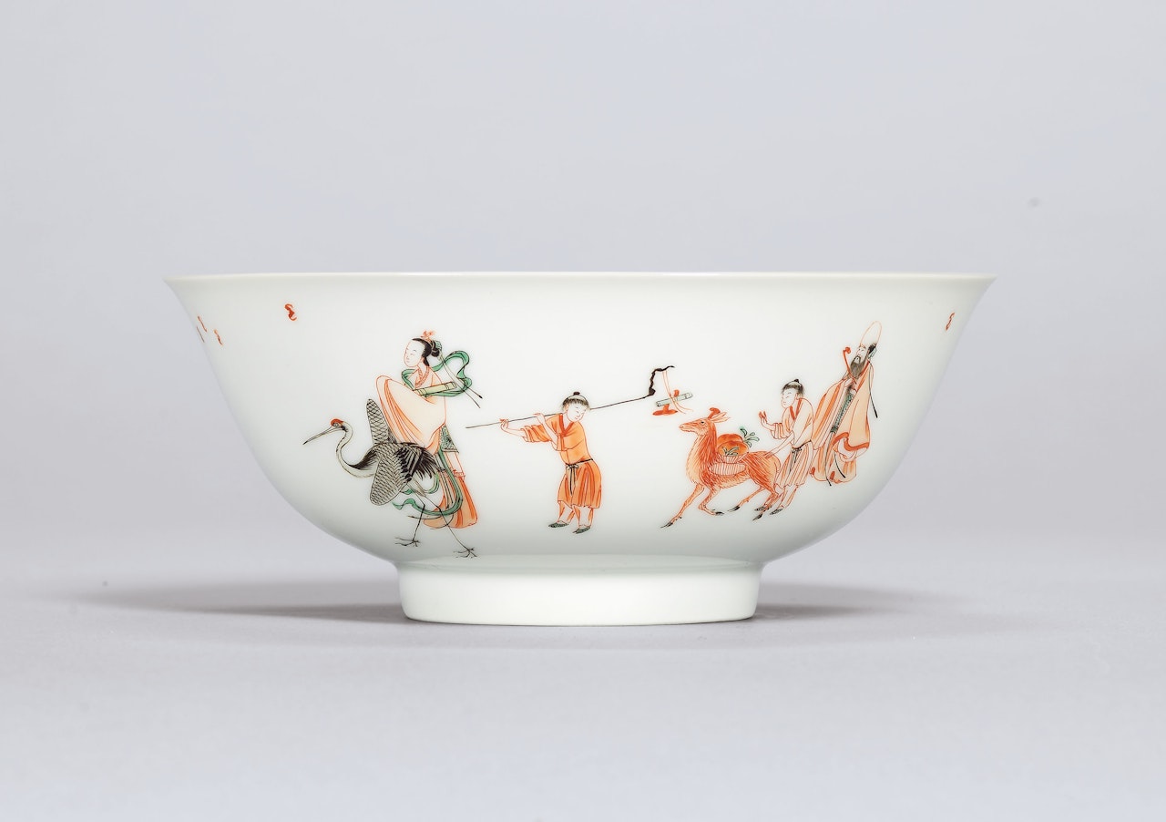 A FAMILLE VERTE ‘EIGHT IMMORTALS’ BOWL by Anonymous