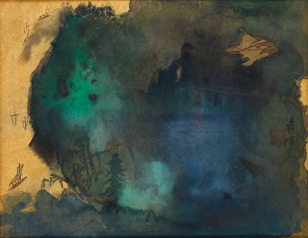 Splash Colour Landscape by Zhang Daqian