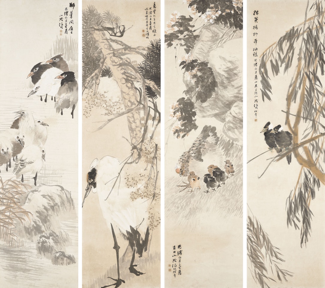 Flowers and Birds by Ren Bonian