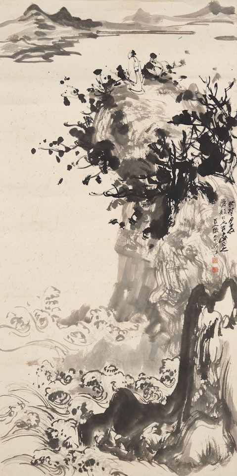 Scholar Watching the Waves by Zhang Daqian