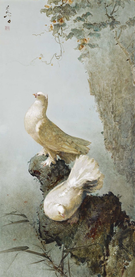 Two Doves by Lee Man Fong