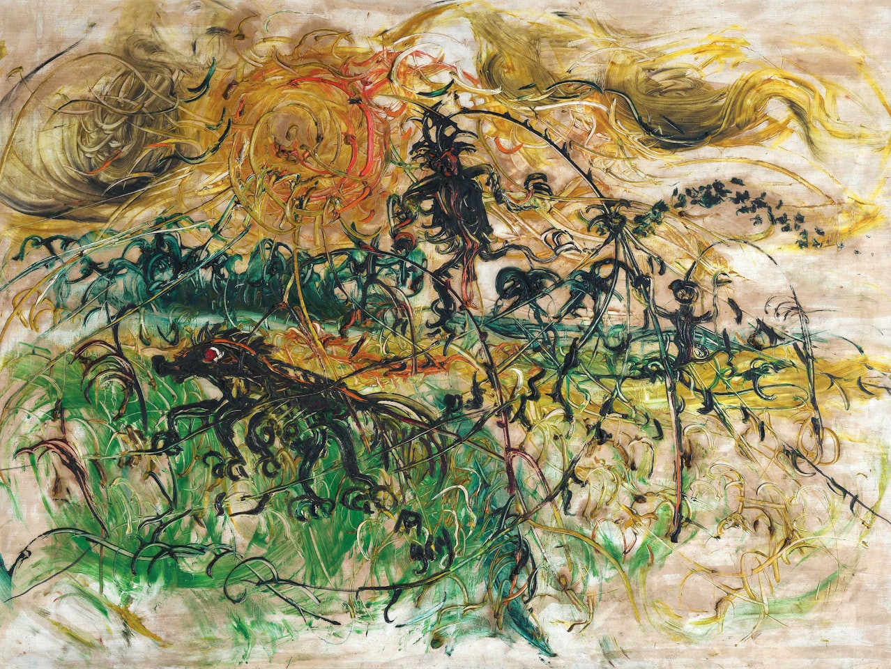 Sawah (Rice Fields) by Affandi