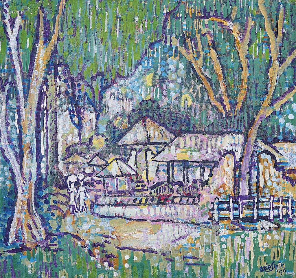 Sehabis Hujan di Pura Dalem, Bangli (After the Rain in Dalem Temple, Bangli, Bali) by Arie Smit