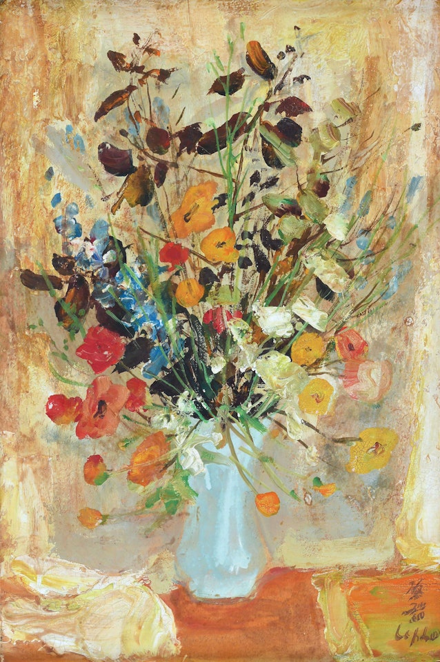 Les Poppies aux Feuilles Mortes (Poppies and dried leaves) by Le Pho