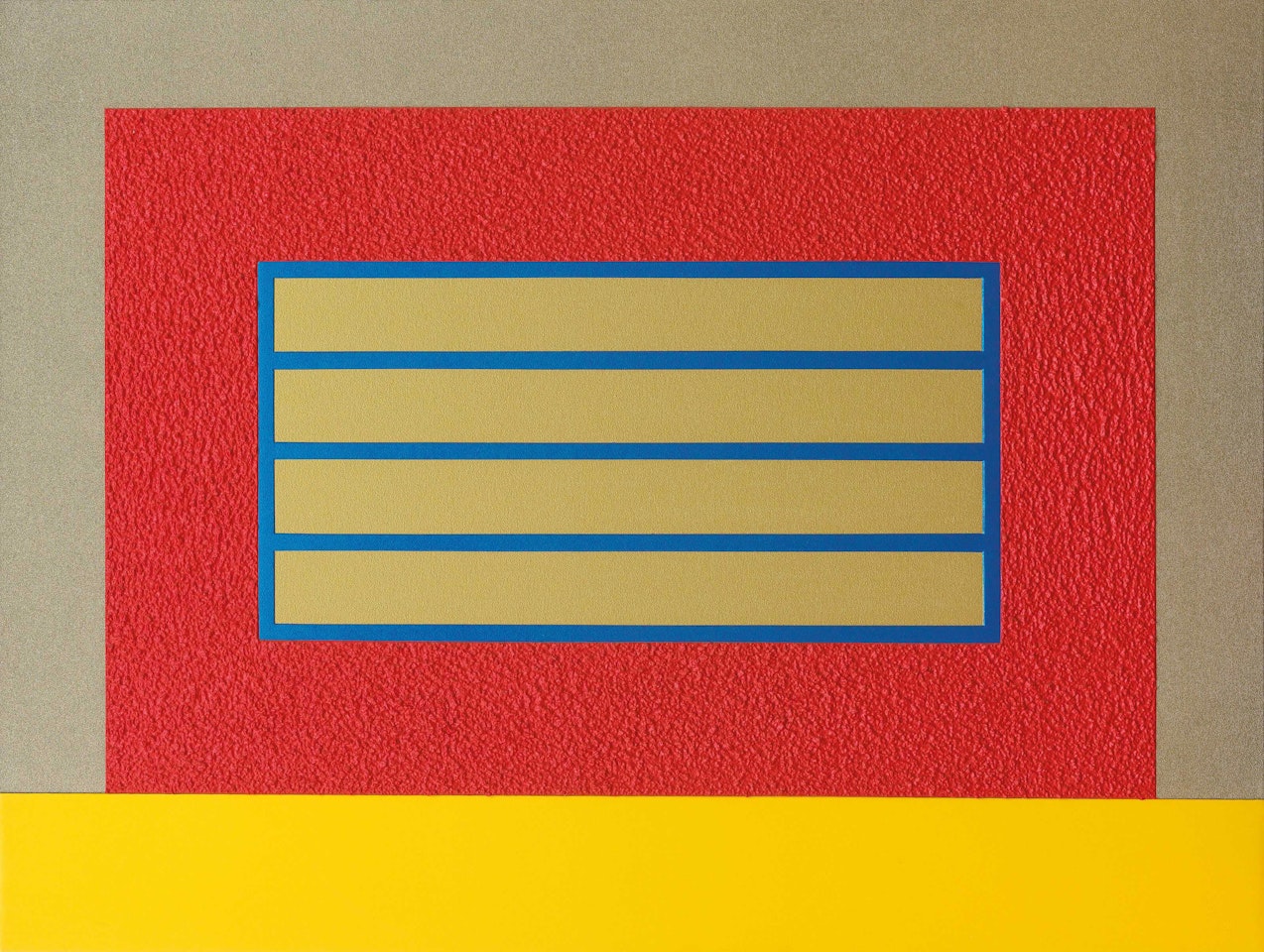 Red Horizontal Prison by Peter Halley