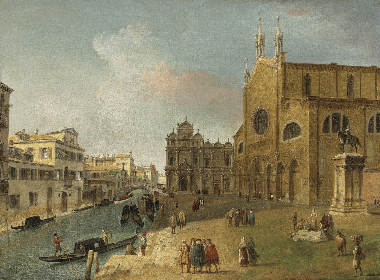 The Campo di Santi Giovanni e Paolo and the Scuola di San Marco, Venice by Michele Marieschi