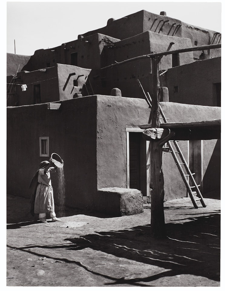Winnowing Grain, Taos, New Mexico, c. 1929 by Ansel Adams