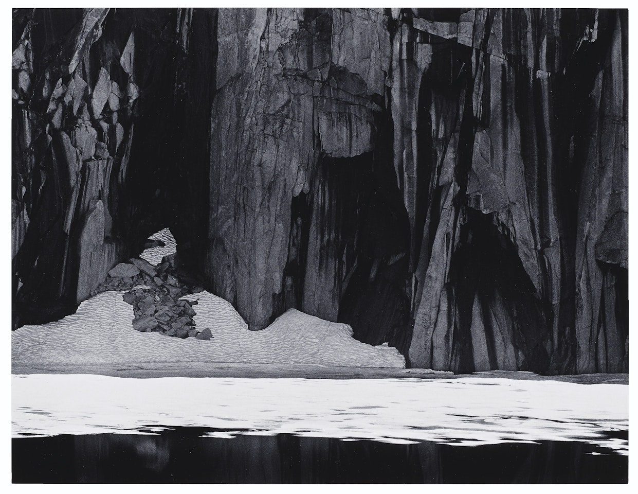 Frozen Lake and Cliffs, Sierra Nevada, California, 1932 by Ansel Adams